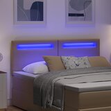  LED glava kreveta Boja cappuccina 144 cm Lažna koža | shoptok.hr