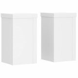 Furnova Stojalo za rastline 2 kosa belo 10x10x18 cm inženirski les, (21921165) | Shoptok.si