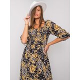 Italy Moda Dress-DHJ-SK-13965-1.61P-Black-Yellow | shoptok.hr