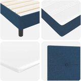  Postelja z vzmetnico z vzmetnico Modra 120 x 200 cm blago, (5000125803) | Shoptok.si