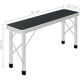  Sklopivi stol za kampiranje s 2 klupe aluminijski sivi | Eponuda.com