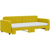  Dnevni krevet na razvlačenje s madracima žuti 80x200 cm baršun | shoptok.hr