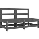  The Living Store Vrtni sredinski kavč 2 kosa siva trdna borovina - Vrtni Sredinski Kavč, (21447749) | Shoptok.si