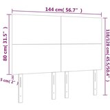  LED uzglavlje svjetlosivo 144x5x118/128 cm baršunasto | shoptok.hr