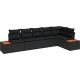  Sjedeća garnitura za vrt 6 kom. Bež Poli ratan 319 x 154 x 69 cm | shoptok.hr