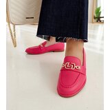 Gemre Pink loafers decorated with a chain Kuens | Shoptok.si
