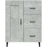  Komoda siva boja betona 69,5 x 34 x 90 cm od konstruiranog drva | Eponuda.com