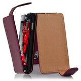 Cadorabo Ohišje, združljivo z LG OPTIMUS L7 II v pastelno vijolično - Zaščitni ovitek v obliki flipa iz teksturiranega umetnega usnja, (20552240) | Shoptok.si