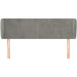  Uzglavlje s ušima svjetlosivo 147x23x78/88 cm baršunasto | shoptok.hr