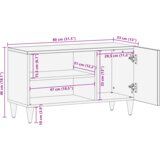 vidaXL Omare in policami za shranjevanje medijev s polico s shranjevanjem z vrati Rjava | Shoptok.si