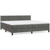 The Living Store Box spring postelja z vzmetnico temno siva 200x200 cm žamet - Box Spring Postelja, (21491211) | Shoptok.si