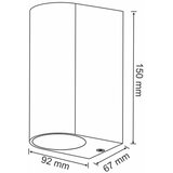  Spoljašnja zidna svetiljka BOSTON 2xGU10/35W/230V IP44 | Eponuda.com