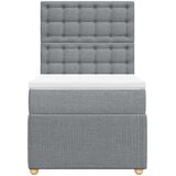  Okvir kreveta s oprugama i madrac svjetlosivi 80x200cm tkanina | shoptok.hr
