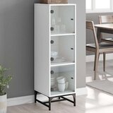 vidaXL Visoka komoda sa staklenim vratima bijela 35 x 37 x 120 cm | shoptok.hr