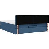 vidaXL Otomanski posteljni okvir z vzmetnico moder 180x200 cm blago | Shoptok.si
