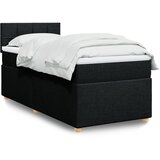  Krevet s oprugama i madracem crni 90x200 cm od tkanine | shoptok.hr
