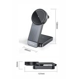Swissten punjač preklopni, bežični, MagFold, MagSafe 3u1, 25W, crni | shoptok.hr