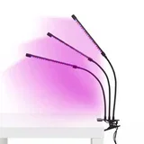 Rastlinska svetilka z 3 LED ploščami za dopolnilno osvetljevanje, gojenje z časovnikom, sponko in priključkom USB., (5000218150)