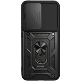 AVIZAR Ovitak za Oppo A6 Pro s Obročem za Stojalo in Drsnim Pokrovom Kamere, Črna, (5000274944) | Shoptok.si