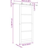 vidaXL klizna vrata s opremom 'ORKDAL'86x211 cm | shoptok.hr