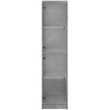  Visoka komoda sa staklenim vratima boja betona 35 x 37 x 142 cm | Eponuda.com