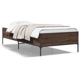  Okvir za krevet smeđi hrast 90x190 cm konstruirano drvo i metal | shoptok.hr