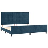  Okvir za krevet bez madraca tamnoplavi 200x200 cm baršunasti | shoptok.hr