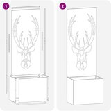 vidaXL Vrtni Sadič s Dekorativnom Pločom Antracit 50 x 140 cm | shoptok.hr