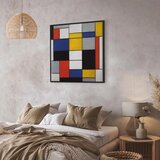  Slika - Piet Mondrian – Composition A 80x80 U crnom drvenom okviru | shoptok.hr
