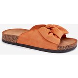 Boto Women's Cork Sole Slippers With Bow Orange Seressa | shoptok.hr
