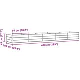  Cvetlično korito Slonokoščena 480 x 100 x 45 cm Cinkana jeklena, (5000207694) | Shoptok.si