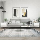The Living Store Klubska mizica 2 kosa visok sijaj bela 50x46x50 cm inžen. les - Klubska Mizica, (21574415) | Shoptok.si