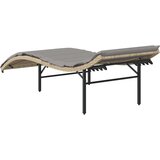  Ležaljka za sunčanje s jastukom bež 55 x 199 x 50 cm poliratan | shoptok.hr
