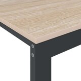 vidaXL Stol za računalo crni i boja hrasta 110 x 60 x 73 cm od iverice | shoptok.hr