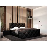 CARRYHOME POSTELJA Z VZMETNICO 160 cm x 200 cm , tekstil črna | Shoptok.si