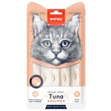 WANPY creamy lickable treats for cats - tuna & salmon 5x14g Cene