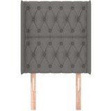  Uzglavlje s ušima tamnosivo 83x16x118/128 cm od tkanine | shoptok.hr