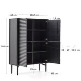 Kave Home Crni ormarić u dekoru hrasta 104,5x144x40 cm Lenon – | shoptok.hr