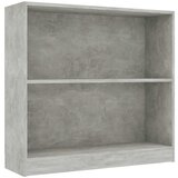 vidaXL Knjižna polica betonsko siva 80x24x75 cm iverna plošča | Shoptok.si