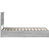  Krevet s od storage Siva Sonoma 75 x 190 cm Konstruirano drvo | shoptok.hr