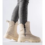 Gemre Beige insulated quilted snow boots Antonina | ePonuda.com