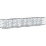  Gabionski uzdignuti krevet 2 pcs Srebrno 340 x 60 x 55 cm | shoptok.hr