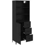  Highboard Crni hrast 69,5 x 34 x 180 cm Konstruirano drvo Slike