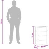  Vrtna visoka greda Rjava 50 x 30 x 72 cm, (5000287857) | Shoptok.si