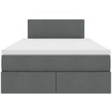  Krevet s prostorom za pohranu s LED-om Tamno siva 120 x 190 cm | shoptok.hr