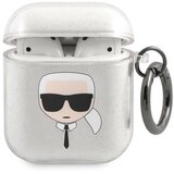Karl Lagerfeld NAGLAVNI ETUI Z BLEŠČICAMI ZA AIRPODS 1/2 SREBRN, (22006282) | Shoptok.si