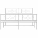  Metalni okvir kreveta uzglavlje i podnožje bijeli 120x190 cm | Eponuda.com