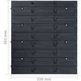  141-dijelni set kutija za pohranu sa zidnim pločama crveno-crni | shoptok.hr