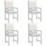  Jastuci za stolice 6 kom prošarano krem100x50x4 cm tkanina | shoptok.hr