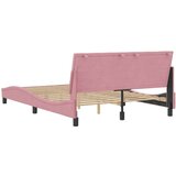  Posteljni okvir z vzglavjem roza 120x200 cm žamet, (21081591) | Shoptok.si